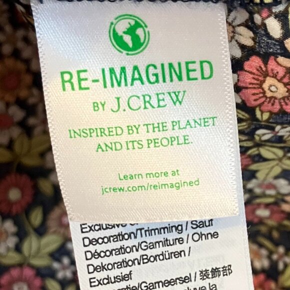 J.Crew Women Meadow Floral Smocked Puff Sleeve Poplin Top Size Large Pink SP EXC - Picture 7 of 12